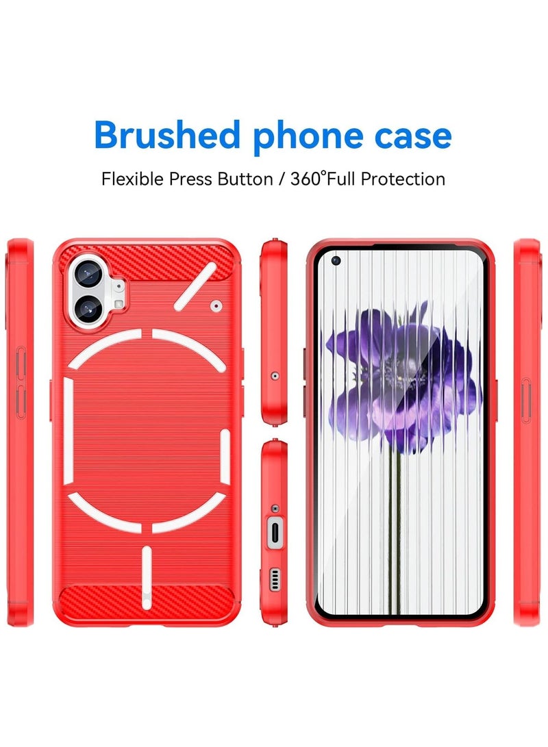 GOLDEN MASK For Nothing Phone 1 Ultra Slim Shock Absorption Soft TPU - (Red) - Image 2