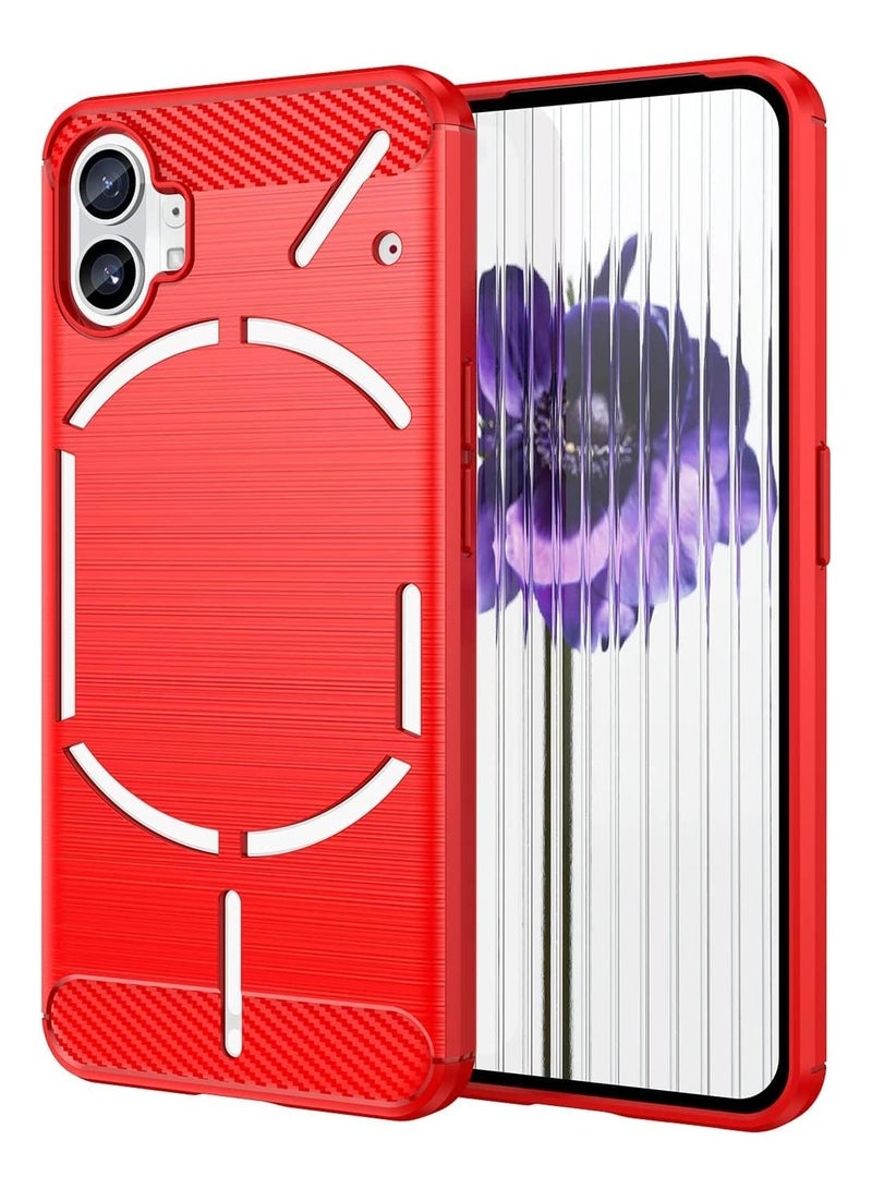 GOLDEN MASK For Nothing Phone 1 Ultra Slim Shock Absorption Soft TPU - (Red) - Image 1