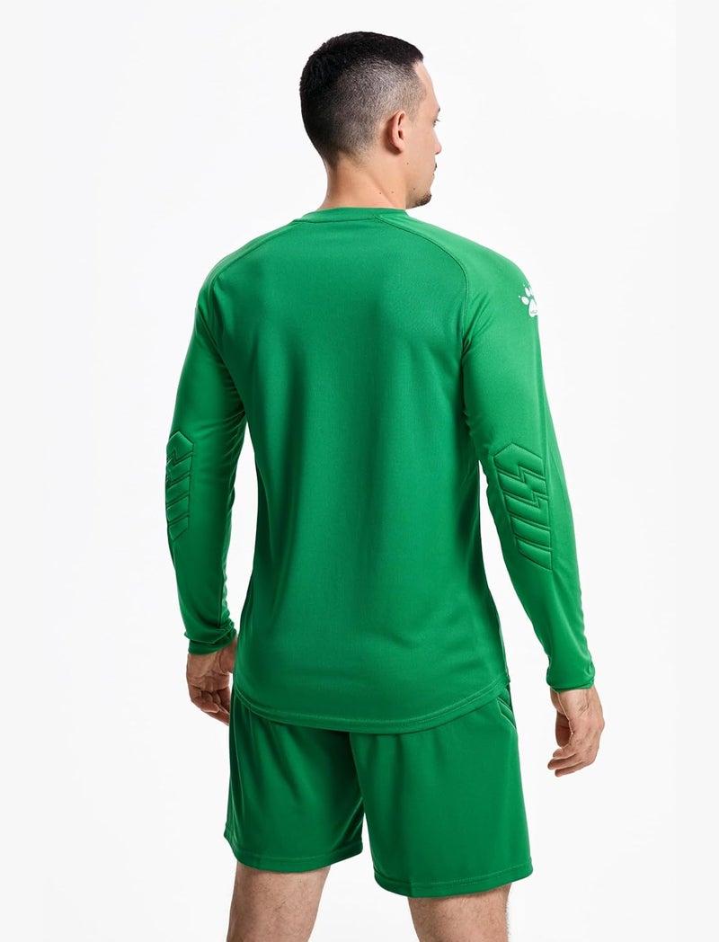 KELME قمصان حراس مرمى كرة القدم للرجال، طقم حارس مرمى مبطن، قميص وسروال حارس مرمى للشباب مع جوارب خضراء كبيرة - Image 1