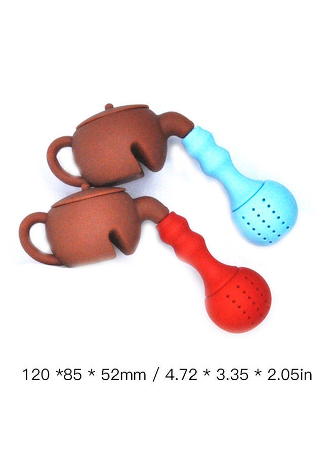 NIBEMINENT - Silicone Tea Infuser Sky Blue/Black 0.057kg - Image 1