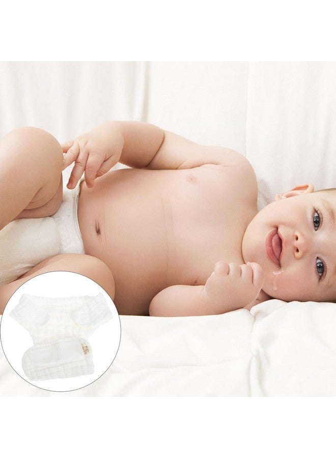Healifty Newborn Diapers 5pcs Diaper Baby Cloth Newborn Pure Cotton Mustard White Washable Baby Diapers - Image 4