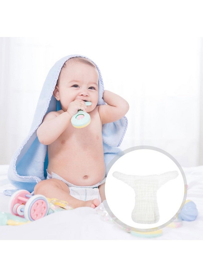 Healifty Newborn Diapers 5pcs Diaper Baby Cloth Newborn Pure Cotton Mustard White Washable Baby Diapers - Image 3