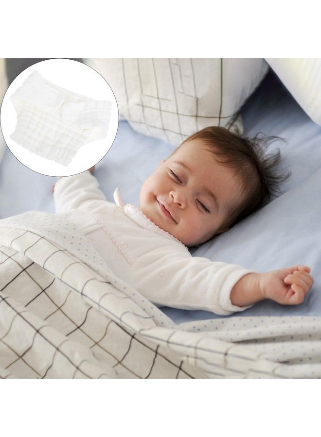 Healifty Newborn Diapers 5pcs Diaper Baby Cloth Newborn Pure Cotton Mustard White Washable Baby Diapers - Image 2