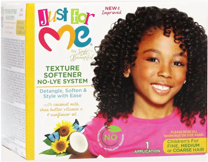 No Lye Texture Softener Kit | Hair Texturizing & Softening System | Gentle Formula for Soft, Manageable Hair
