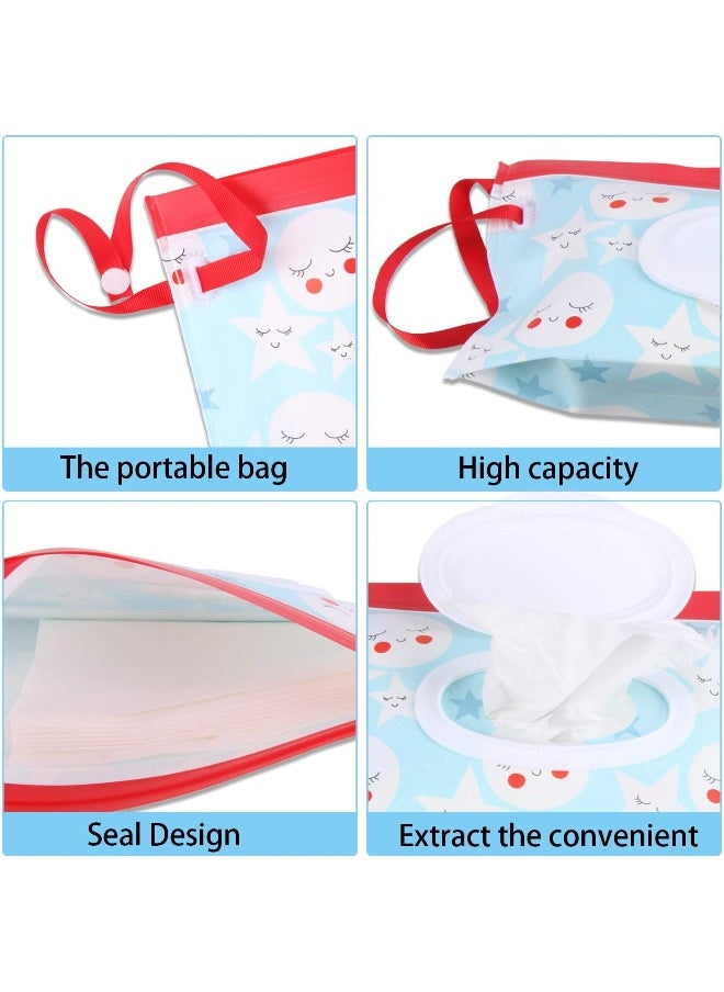 FEBSNOW FEBSNOW 4 Pack Baby Wipes Container, Reusable Portable Wet Wipe Pouch, Wipe Dispenser Container, Baby Travel Wet Wipe Holder  - Image 2