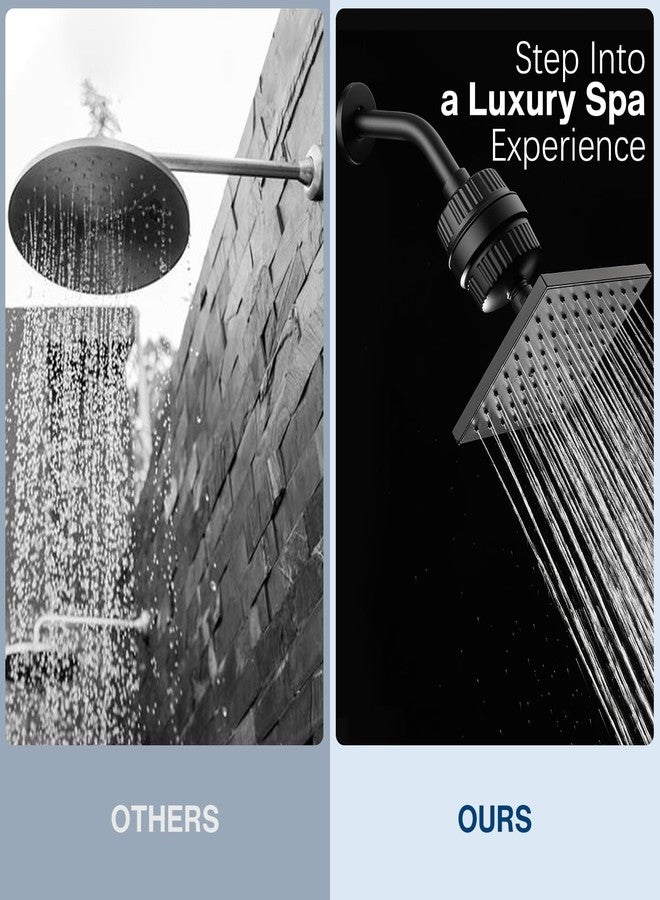 Cobbe High Pressure Filtered Shower Head Combo, Rain Shower Head with 20 Stage Shower Head Filter for Hard Water - Adjustable Replacement Remove Chlorine and Harmful Substances, Matte Black - Image 5
