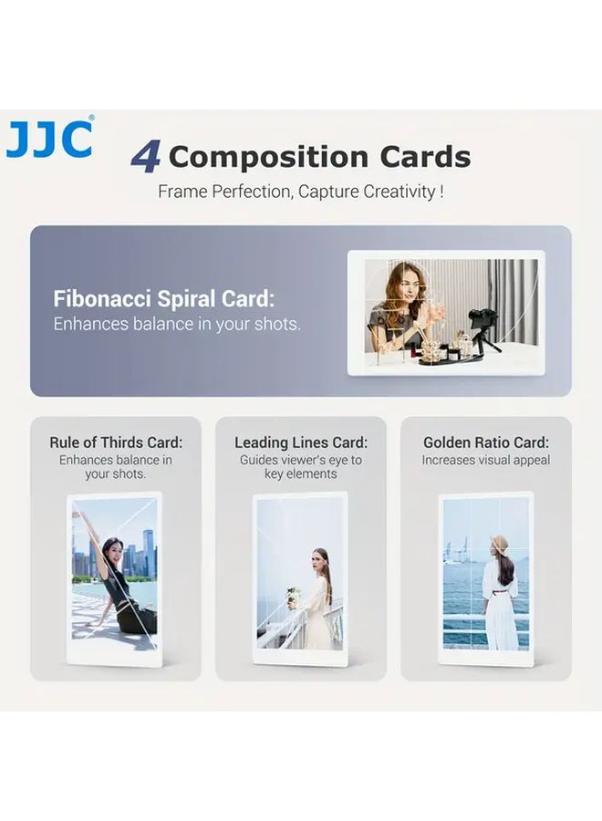 11 Pcs Composition Viewfinder Tool With Card Holder Golden Ratio Spiral Guide - Image 4