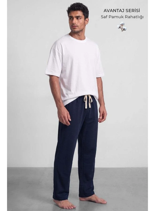 Aytuğ Men's Cotton Blend Jogger Pants – Navy