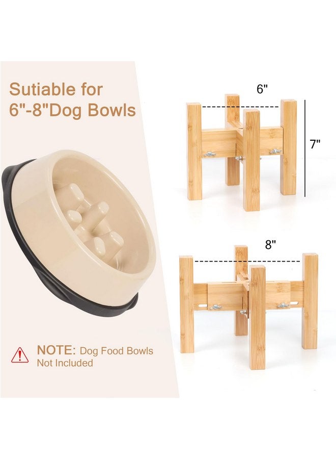 HTB Elevated Dog Bowl Stand,Adjustable Dog Food Stand for 6”-8” Bowls,Single Dog Bowl Holder 7” Tall for Cats and Small Dogs - Image 3