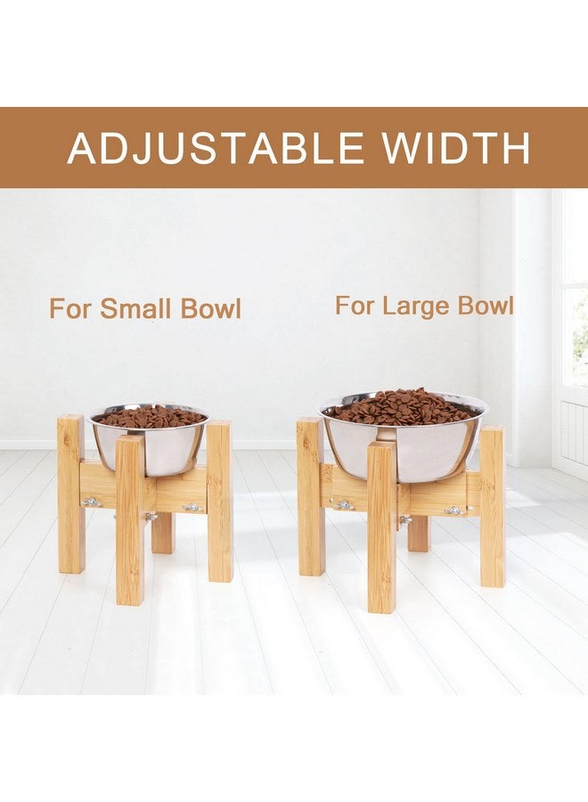 HTB Elevated Dog Bowl Stand,Adjustable Dog Food Stand for 6”-8” Bowls,Single Dog Bowl Holder 7” Tall for Cats and Small Dogs - Image 2