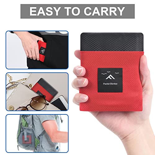 Ainiv Picnic Blanket, Mini Pocket Beach Mat 55.1 x 70.8IN (3-5 People) Foldable, Lightweight Waterproof Sand Free, Foldable Thin Ground Sheet for Outdoor Camping Hiking Travel - with Hand Strap - Image 2