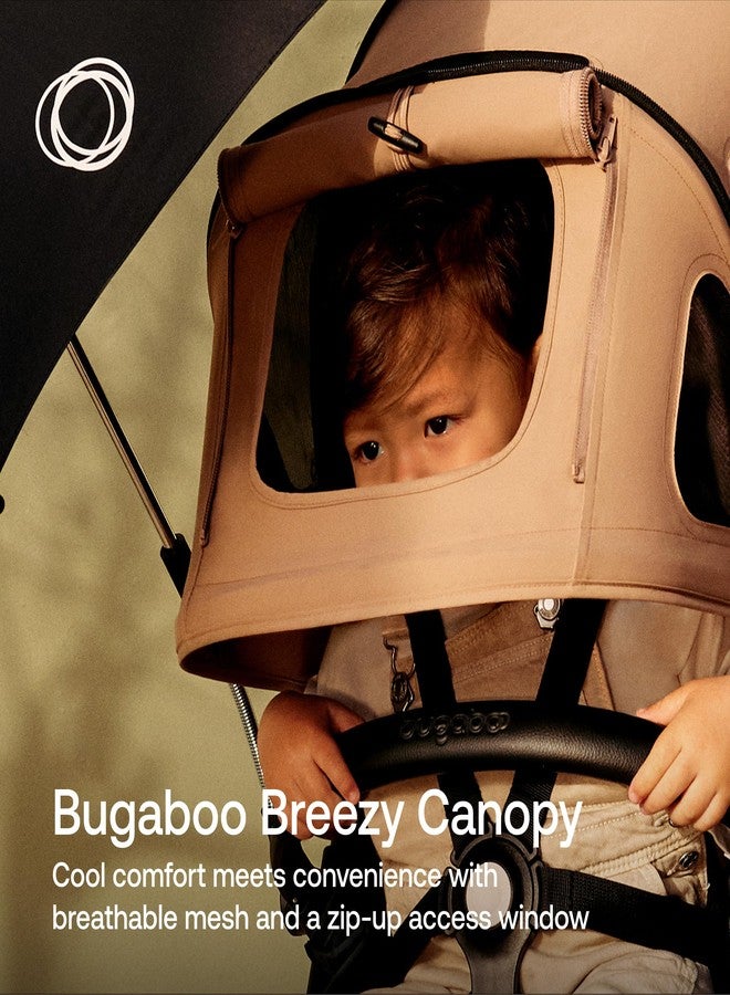 بوجابو مظلة شمسية لعربة الأطفال Bugaboo Donkey Breezy، لون نيلي داكن، مزودة بحماية من الشمس بدرجة UPF 50+ وألواح تهوية. - Image 2