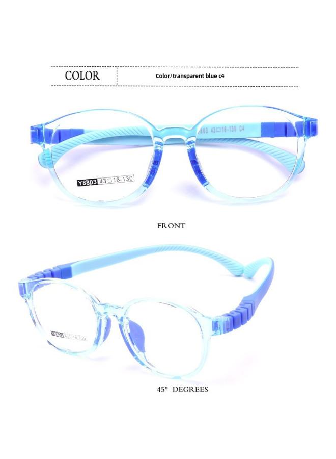 New Children's Round Glasses Frame Glasses Children's European And American Myopia Glasses Frame Tr90 Silicone Glasses 8803