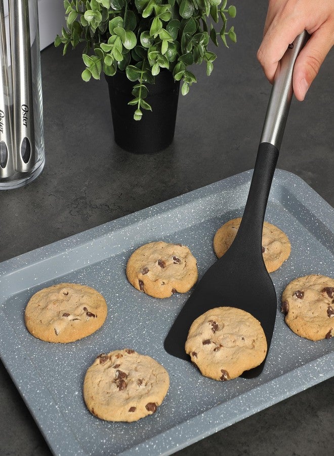 Oster Baldwyn 13" Nylon Turner Spatula - Black w/Stainless Steel Handle - Image 3