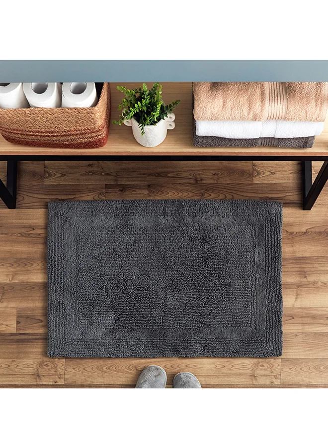 Home Box Grand Reversible Cotton Bath Mat 90 x 60 cm