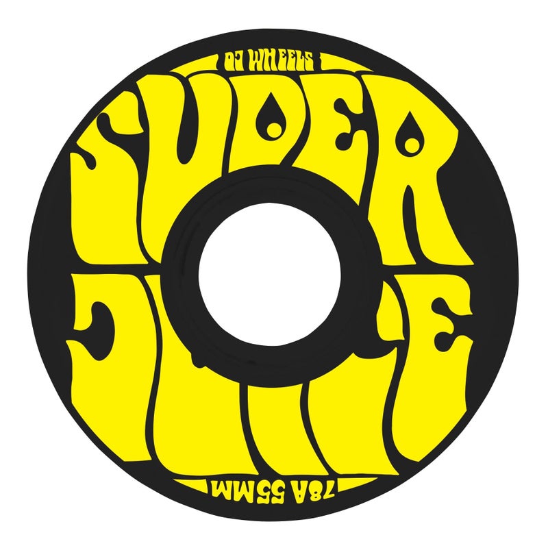 OJ Skateboard Wheels Mini Super Juice 55mm 78a Skateboard Wheels - Black/Yellow - Image 5