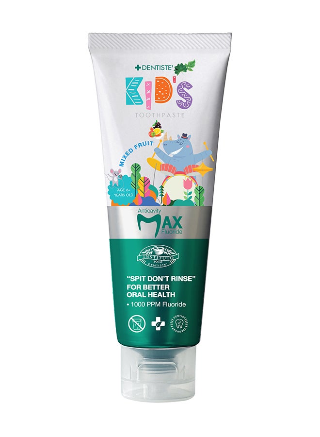 DENTISTE Kids Anticavity Max Fluoride Toothpaste 60G. Mixed Fruit Flavour, For Kids Of Age 6+. - Image 2