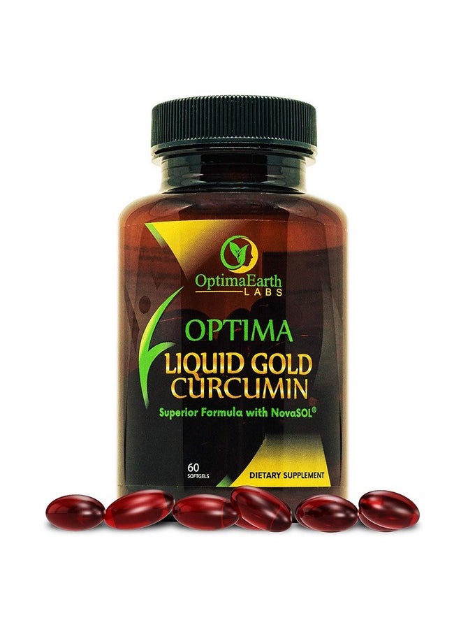 OptimaEarth Labs Optimaearth Liquid Gold Curcumin W/Novasol Turmeric Curcumin Supplement Relief Factor For Joint Pain And Inflammation 185X More Bioavailable Than Standard Curcumin Supplements  - Image 2