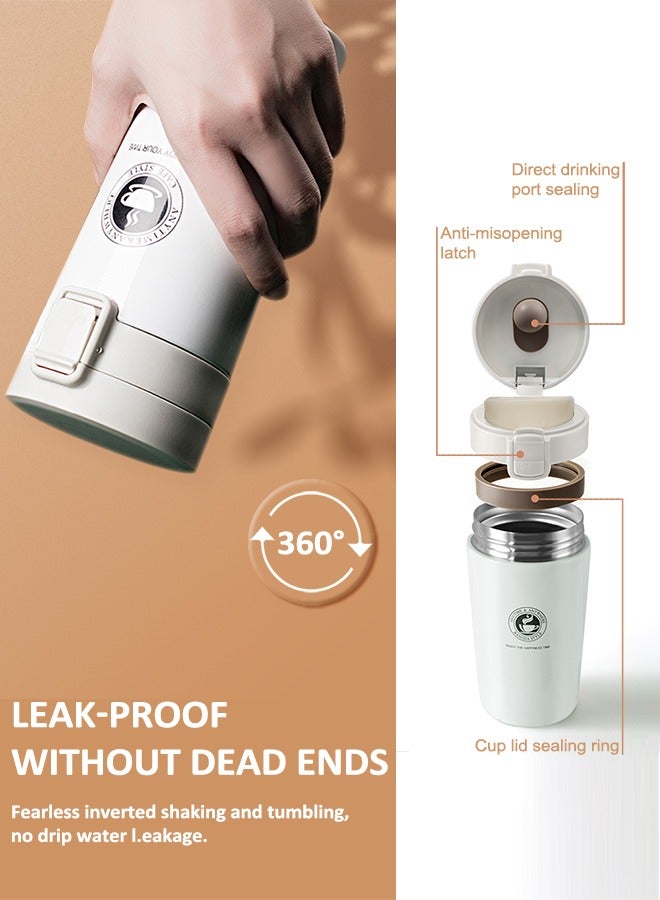 HomarKet Travel Coffee Mug with Splash Proof Sliding Lid, Double Wall Stainless Steel Vacuum Insulated Coffee Mug for Home and Office, Keep Beverages Hot or Cold  - Image 2