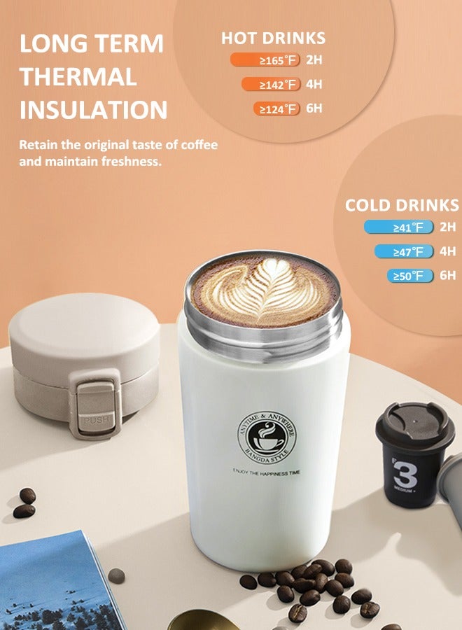 HomarKet Travel Coffee Mug with Splash Proof Sliding Lid, Double Wall Stainless Steel Vacuum Insulated Coffee Mug for Home and Office, Keep Beverages Hot or Cold  - Image 3