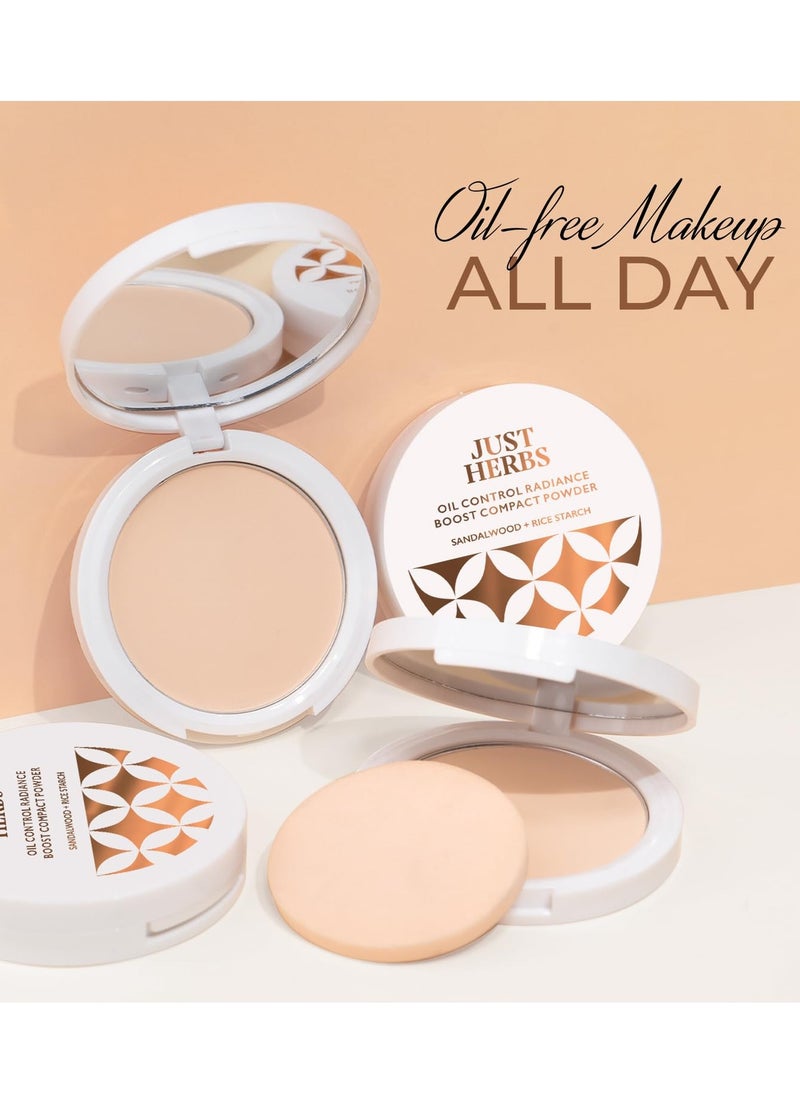 Just Herbs Just Herbs Oil Control Radiance Booster Age Defying Compact Powder 9g  - Image 4