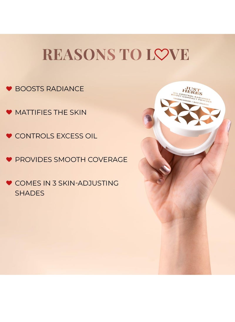 Just Herbs Just Herbs Oil Control Radiance Booster Age Defying Compact Powder 9g  - Image 5