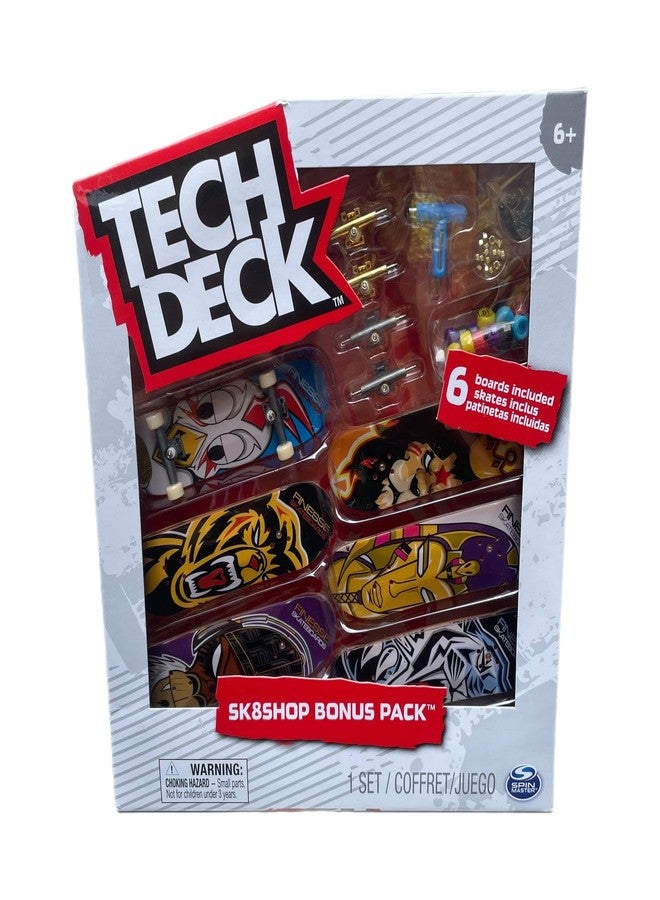 TECH DECK Sk8shop Bonus Pack Mini Finger Skateboard Multi Pack 2022 Series (Finesse (Sk8shop Bonus Pack)) - Image 1