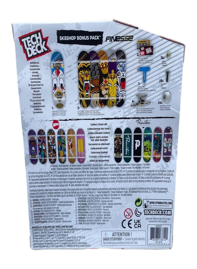 TECH DECK Sk8shop Bonus Pack Mini Finger Skateboard Multi Pack 2022 Series (Finesse (Sk8shop Bonus Pack)) - Image 2