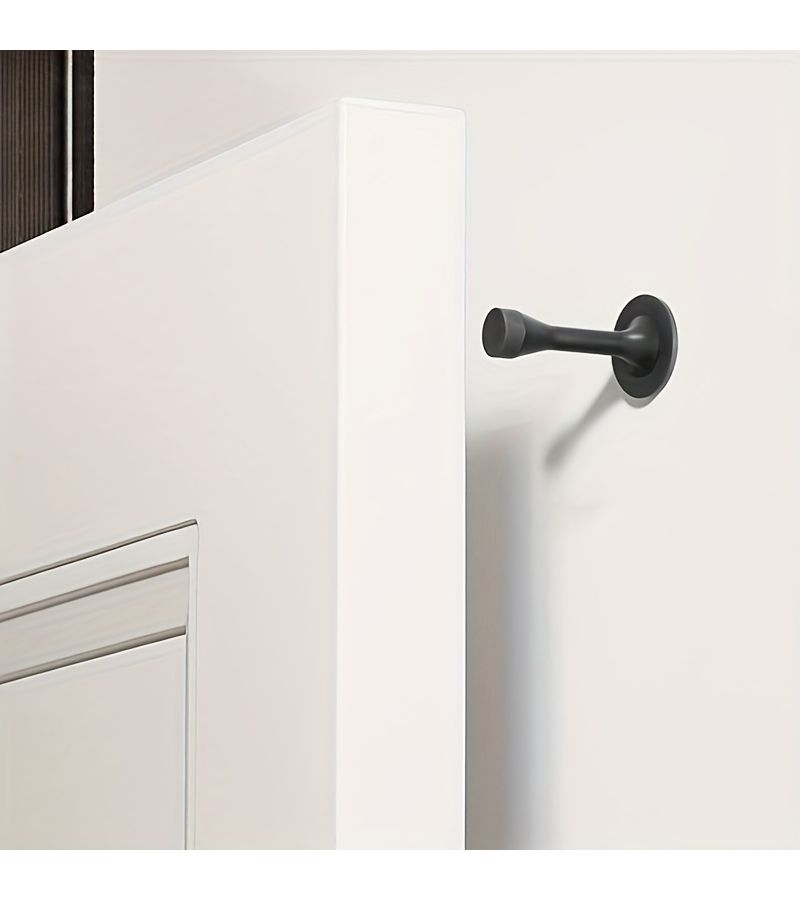 1pc Golden Punch Free Bathroom Extended Door Stop Solid Wood Anti Collision Indoor Door Bumper Bedroom Door Top - Image 4