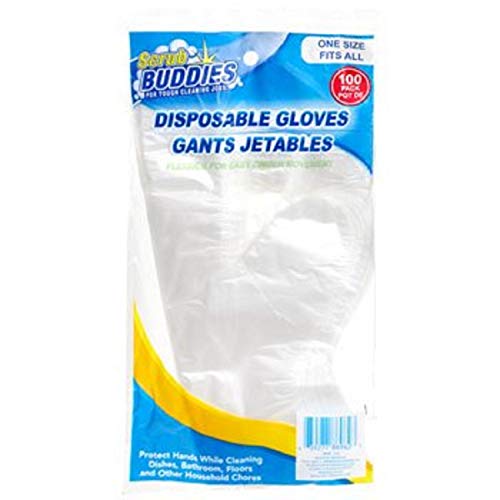 Scrub Buddies DISPOSABLE HOUSEHOLD CHORES CLEANING GLOVES 100 COUNT PAINTING HAIR COLORING HAND PROTECTION - Image 2