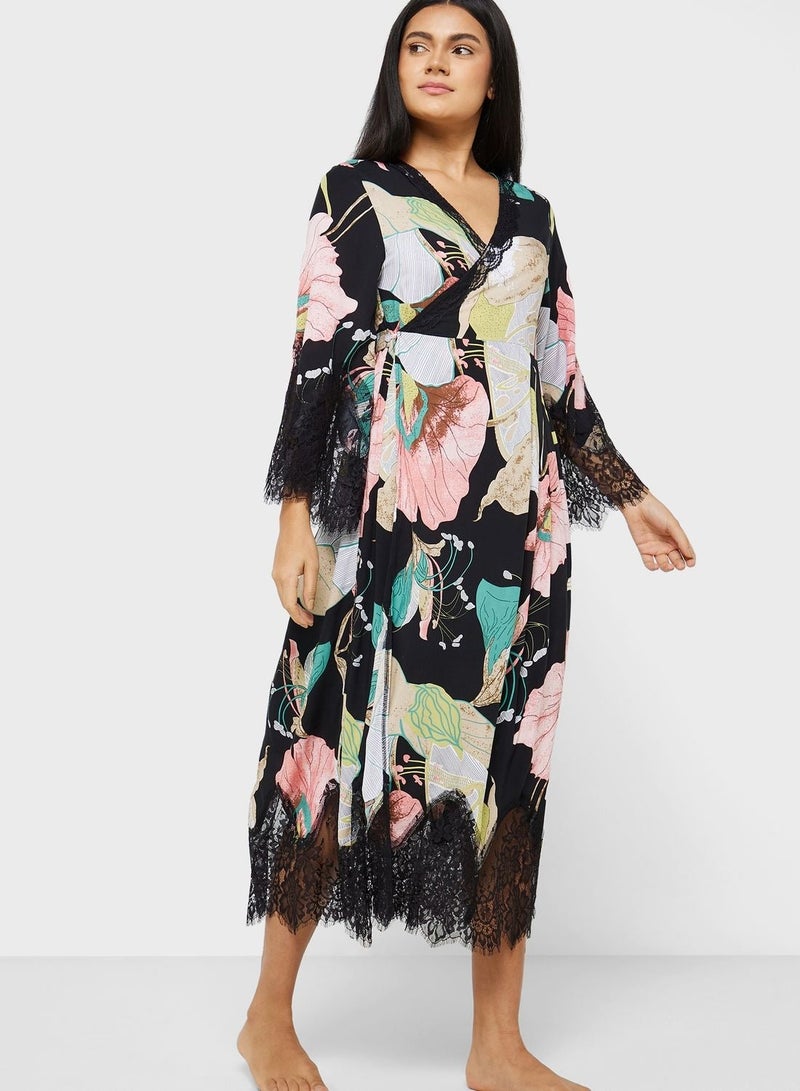NIBEMINENT Floral Print Nightdress  - Image 4