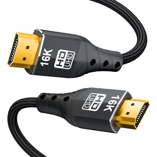 ZIKNYDO HDMI 2.2 Cable 6.6ft/2m, (96Gbps, 16K/10K/8K/4K, Dynamic HDR, HDR10+, Dolby Vision, Dolby Atmos, DTS:X, HDCP 2.2&2.3), Ultra High Speed HDMI Cable Compatible with PS5, Xbox, Blu-ray Players - Image 1