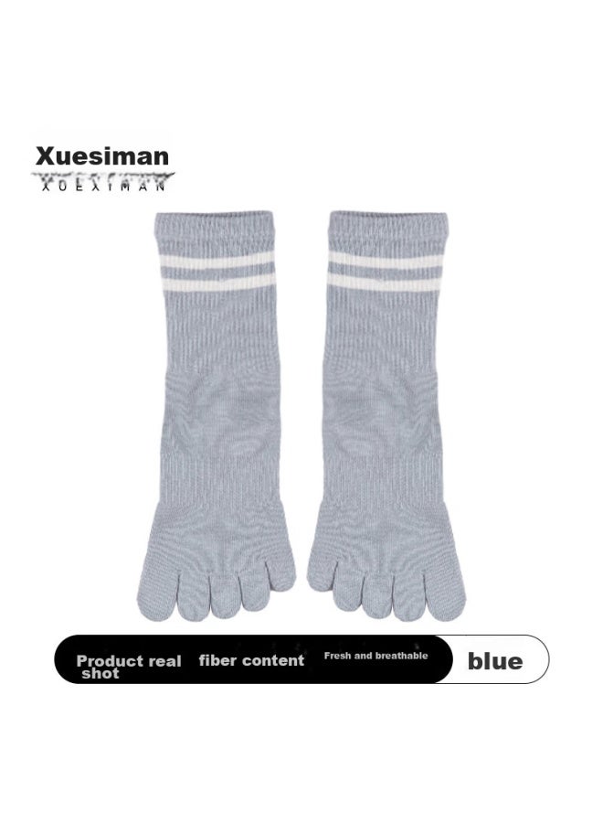 XUEXIMAN Xueximan Yoga Socks For Women, Professional Non-slip Mid-calf Five-toe Socks, Pilates Socks, Sports Anti-slip Specialized Fitness Socks  - Image 2