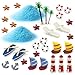 ornerx Miniature Fairy Garden Ornament Kit Summer Beach 34 Pcs - Image 3