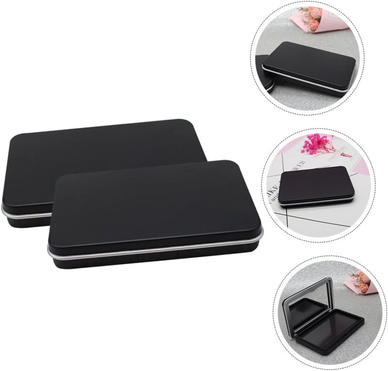 2pcs Diy Eyeshadow Supplies Square Eyeshadow Case Box Mirror for Women - Image 5