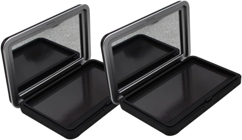 2pcs Diy Eyeshadow Supplies Square Eyeshadow Case Box Mirror for Women - Image 1