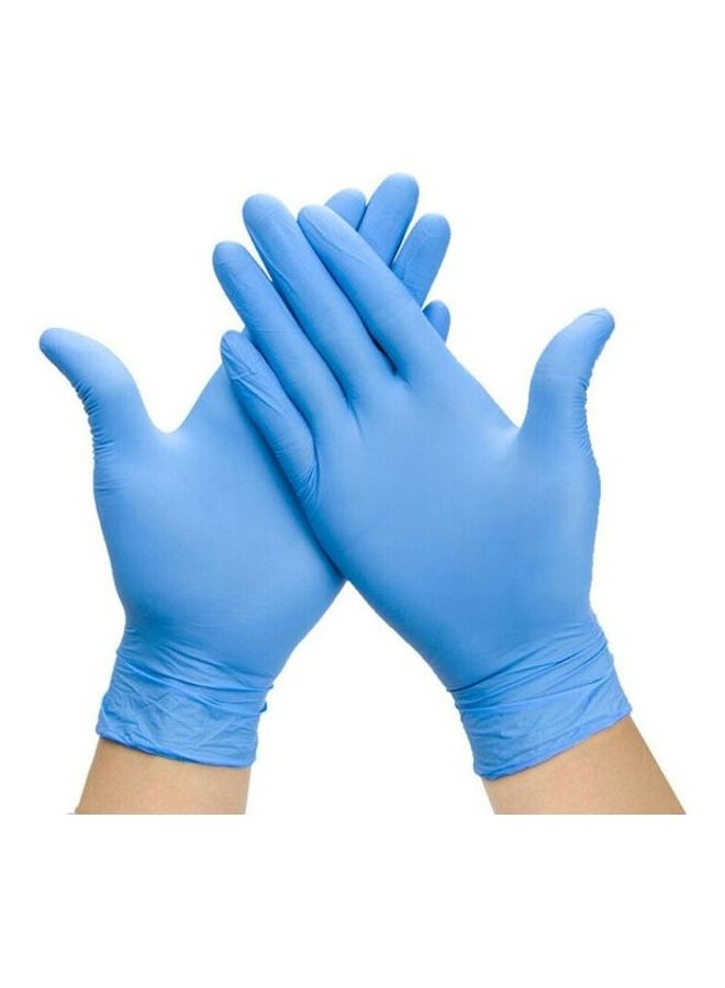 NIBEMINENT 100-Piece Vinyl Disposable Gloves Blue Large  - Image 1