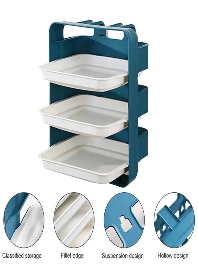 VIPREKHO 6 Layer Wall Hanging Kitchen Rack | Wall-Hanging Shelves Pantry Organizer Box | 6 Layer Wall-Mounted Food Organizer Rack for Kitchen/Fruit/Vegetable Storage Dish Holder (Pack of 1) - Image 4