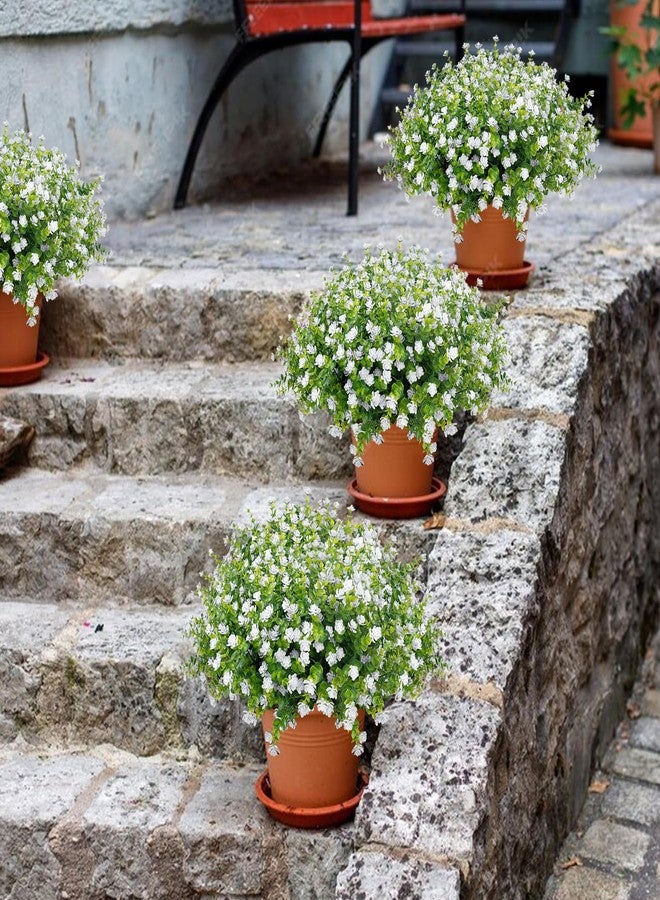 NETAP Outdoor Artificial Flowers UV Resistant, 20 Bundles Fake Realistic Floral Greenery Plants for Outside Porch, Window Boxes, Garden, Yard, Inside Home Table Decor, White - Image 5