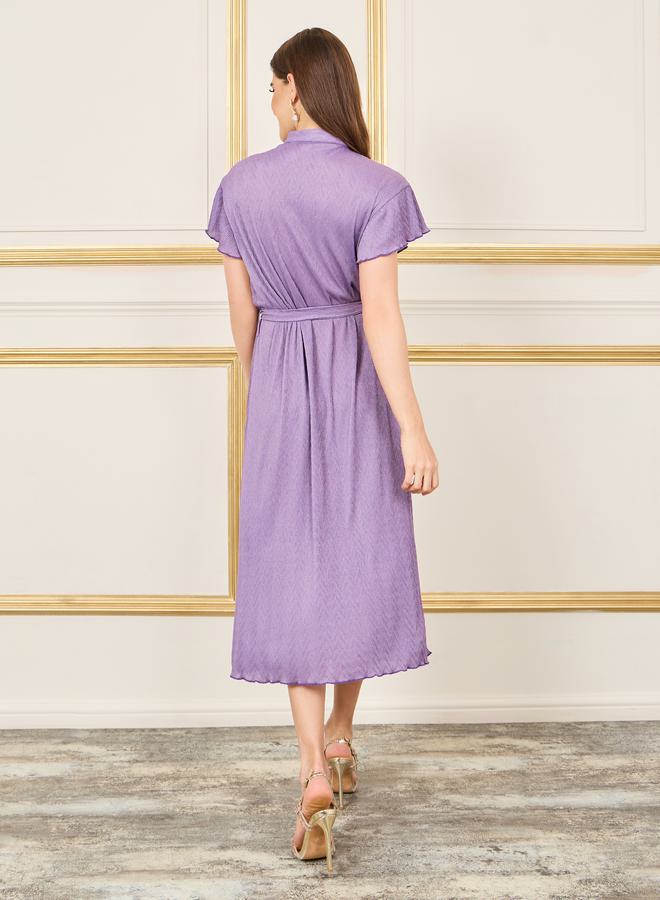Styli Belted Button-Down Dress  - Image 4