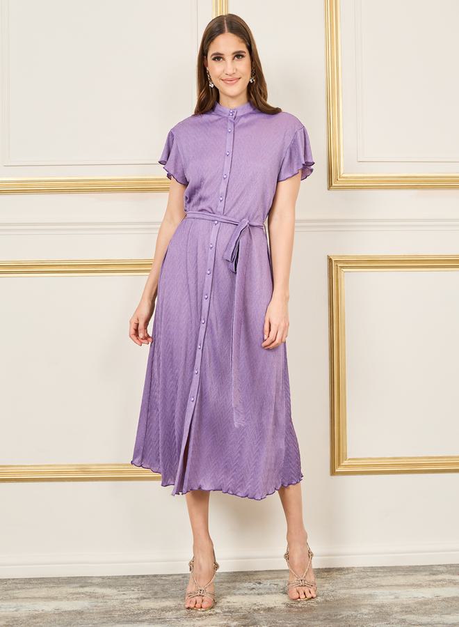 Styli Belted Button-Down Dress  - Image 2
