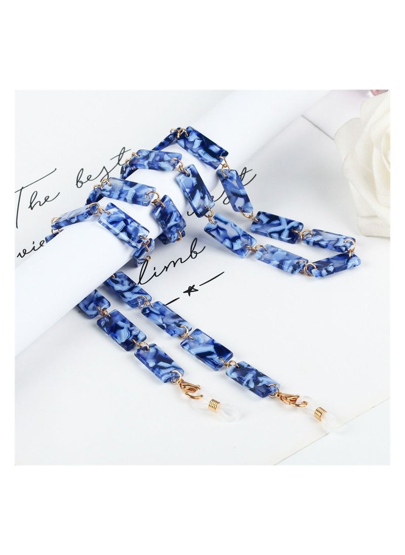 KASTWAVE Eyeglass Chain Fashion Eyewear Retainer Strap Holder Cord Sunglasses Holder Resin Necklace Face Covering Beaded Lanyard, Reading Eyeglass Necklace Mask Chain Neck Cord Strap for Women  - Image 2