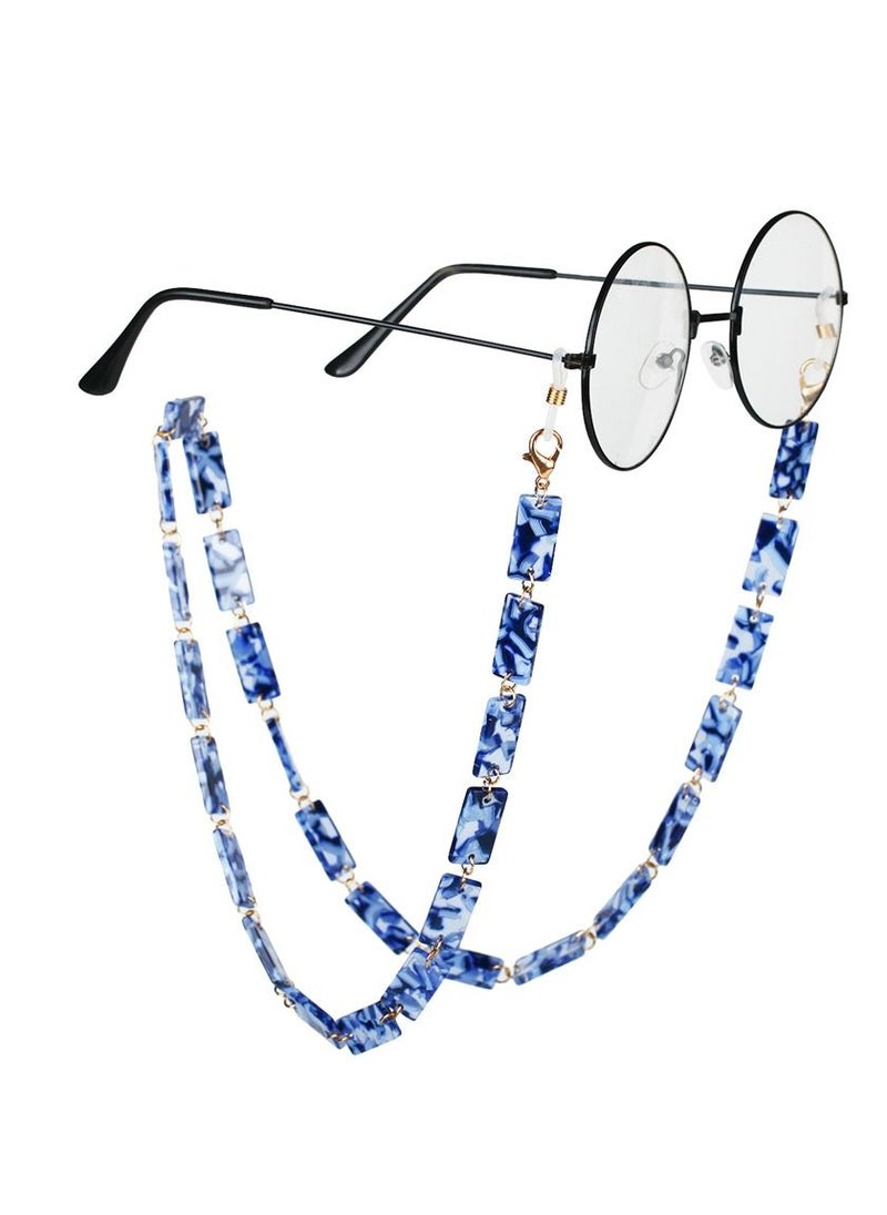 KASTWAVE Eyeglass Chain Fashion Eyewear Retainer Strap Holder Cord Sunglasses Holder Resin Necklace Face Covering Beaded Lanyard, Reading Eyeglass Necklace Mask Chain Neck Cord Strap for Women  - Image 1