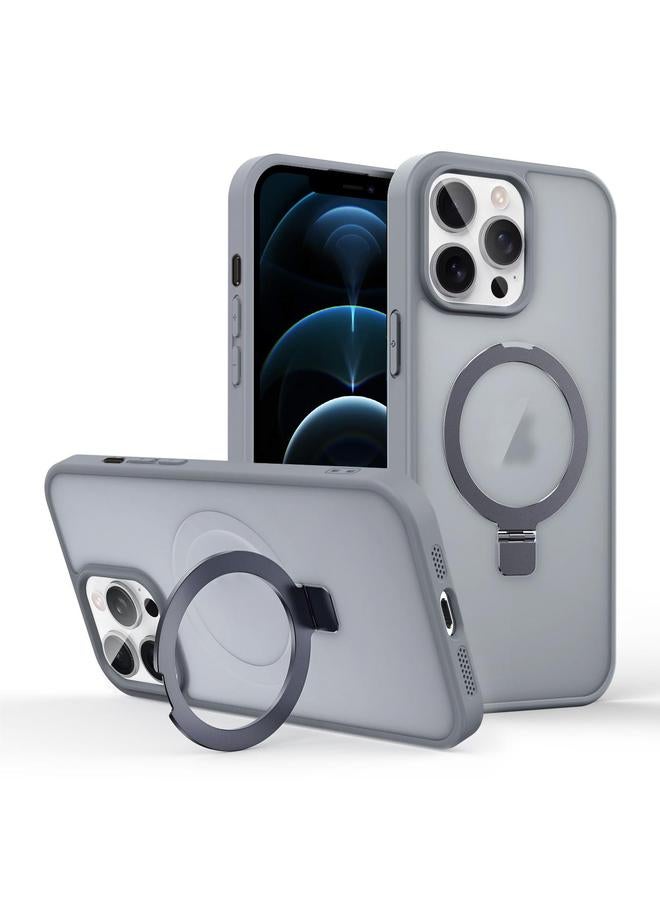 Zaboon Case For iPhone 12 Pro Max Skin-feel Ring MagSafe Holder Phone Case - Image 1