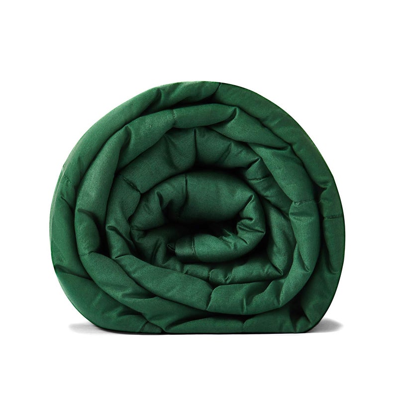 TONGDADA Kids Weighted Blanket  40x6010lbs  for Child Between 80125 lbs  Premium Cotton Material with Glass Beads  Dark Green