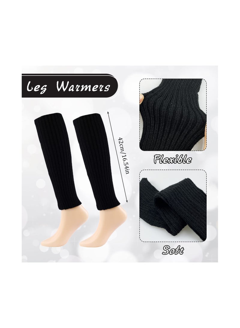 SOLARAE Warmers and Fishnet Gloves Set, Short Fishnet Gloves, Long Short Fishnet Gloves, Neon Leg Warmers for 80s Party Dance Disco Costume Parties Supplies - Image 3