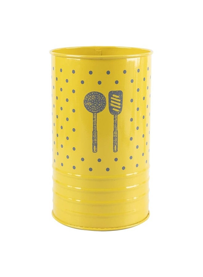 Kekezip Metal Cutlery Holder for Kitchen & Spatula Holder for Kitchen, Ladle Holder for Kitchen, Chopstick, Cutlery, Spoon Stand for Kitchen Organizer Stand Dining (Yellow) - Image 3