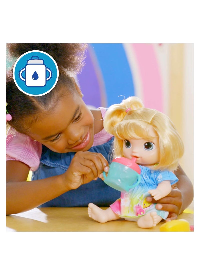 Baby Alive - Baby Alive Fruity Sips Baby Doll - Blonde Hair And Blue Eyes - Image 1