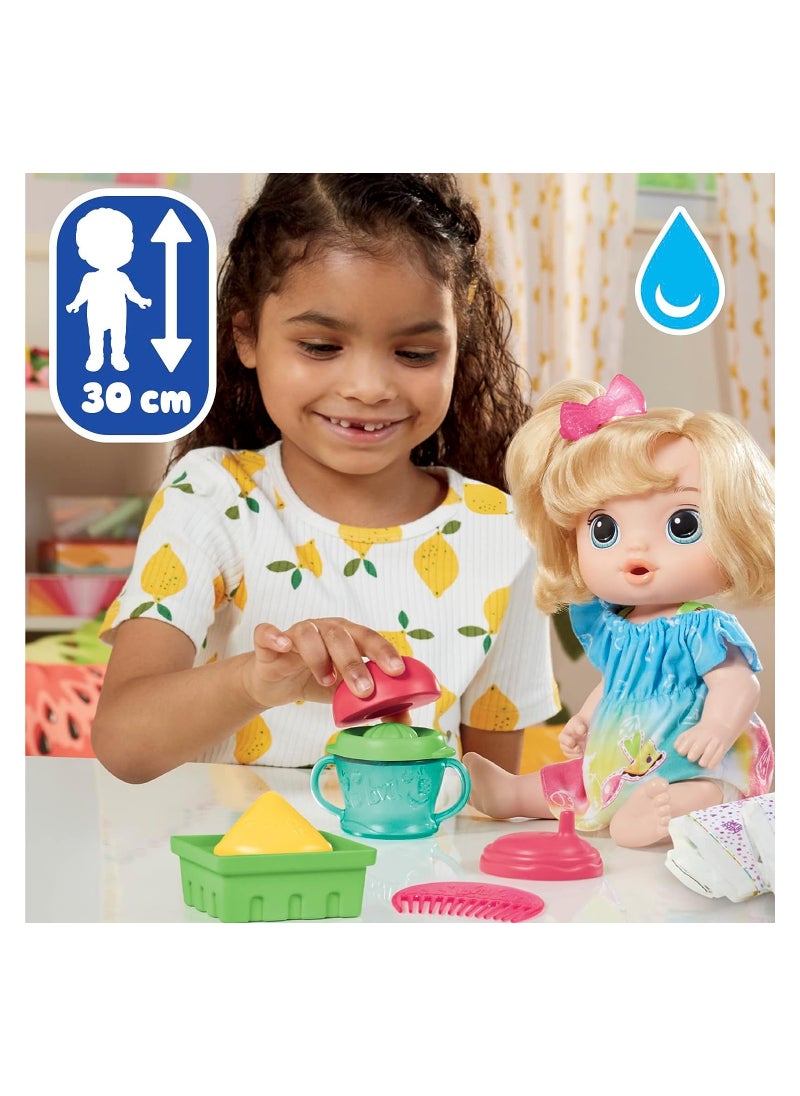 Baby Alive - Baby Alive Fruity Sips Baby Doll - Blonde Hair And Blue Eyes - Image 1