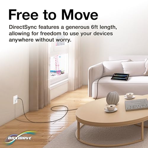 BoxWave كابل BoxWave متوافق مع Nokia 2780 Flip - DirectSync - USB 3.0 A إلى USB 3.1 Type C، كابل شحن ومزامنة USB C - 6 أقدام - أسود - Image 4